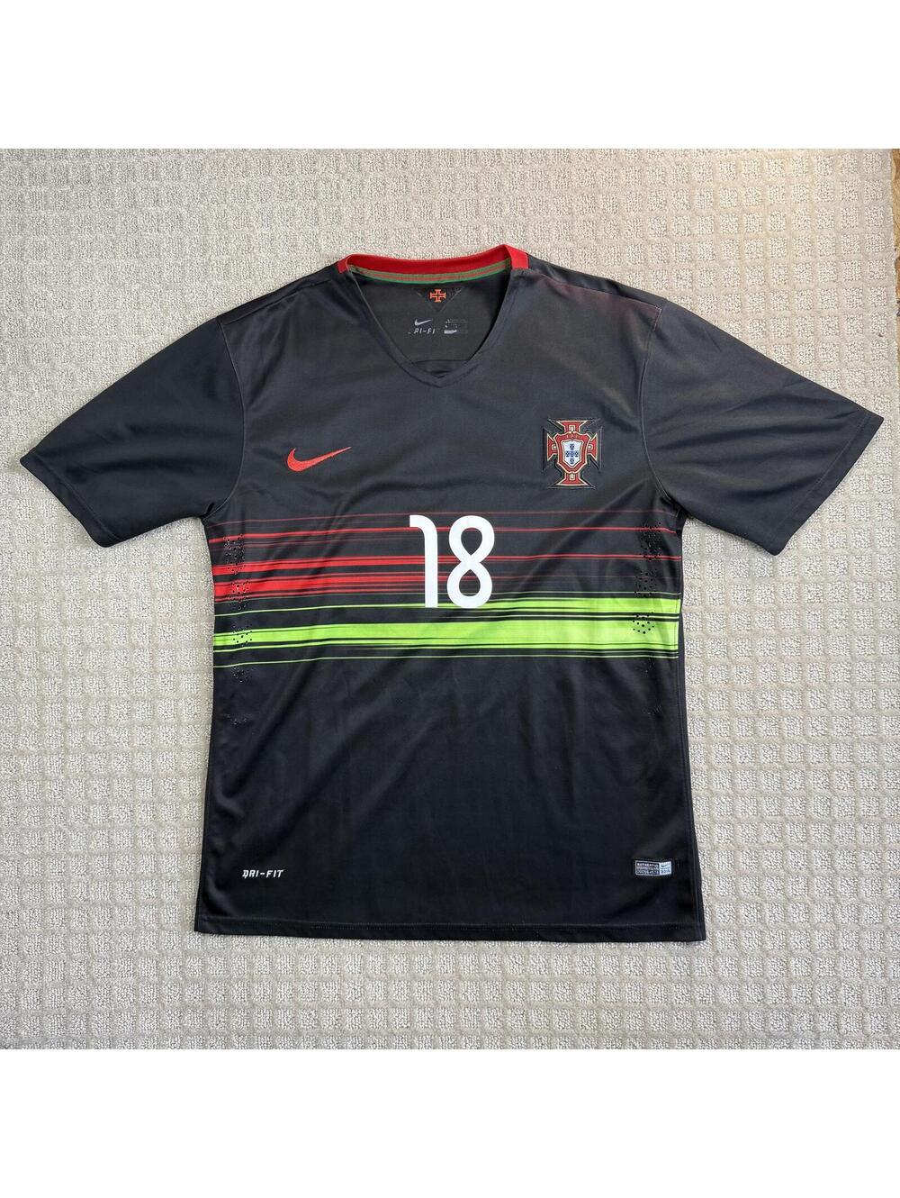 Nike Portugal Away Jersey 2015 Black #18 XL